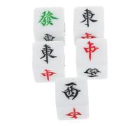 SOPOTUTU 5 pièces Dés Mahjong Acrylique Accessoires de Jeu Direction Vent Est Sud Ouest Nord pour Bar Fête et Loisirs