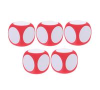 SOPOTUTU 5 Pièces Dés Mousse Effaçables Dés Arrondis Vierges pour DIY Jeux de Société Activités Pédagogiques et Ateliers Créatifs
