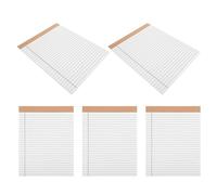 SOPOTUTU 5 Pièces Lot de 5 Blocs-Notes Juridiques à Grands Carreaux, Format 203 X 280 MM, Papier Blanc Ligné, 30 Pages Détachables, Carnet de Notes Professionnel pour Bureau, Études et