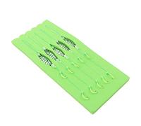 SOPOTUTU 5 pièces Lot de Crochets à Double Hameçon avec Ressort Anti-enchevêtrement pour Carpe Outil Acier Haut avec Perles Silicone Piège Appâts