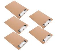 SOPOTUTU 5 Pièces Lot de Mini Planchettes à Pince pour Bureau et École Support Décriture Portable pour Documents et Mémos Clips de Rangement Polyvalents