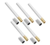 SOPOTUTU 5 pièces Lot de Rallonges de Crayon Métal Argenté Allongeur et Robuste pour Crayons Couleur Porte Extension Ergonomique pour Artistes