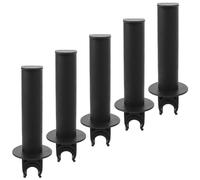 SOPOTUTU 5 Pièces Porte-rouleau de Papier Toilette en Plastique Noir pour Chaise Percée Structure Gain de Place et Fonctionnement Facile, pour Personnes Âgées et Patients en Soins