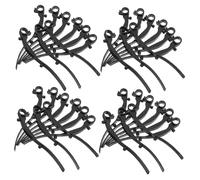 SOPOTUTU 50 pièces Lot de Clips Noirs pour Gouttières Attaches Plastiques Résistantes Au Vent pour Fixation de Filtres Anti- Compatibles Systèmes et Toits Plats