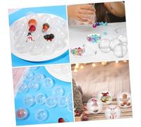 SOPOTUTU 50 pièces Lot de Plastique Transparentes Rondes pour Machine à Jouets Capsules Vides à Remplir pour Fêtes et Activités Ludiques Contenants Réutilisables pour Surprises