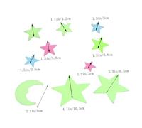 SOPOTUTU 50 pièces Stickers Muraux Luminieux et Lune Fluorescents Autocollants Phosphorescents pour Chambre Denfants Décoration et Étanche