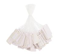 SOPOTUTU 500 pièces Étiquettes Prix Vêtements et Bijoux avec Ficelle Étiquettes Blanches à Bord Doré Tags Inscriptibles pour Affichage Prix Accessoires Mode Couleur Couleur Aléatoire
