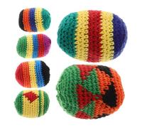 SOPOTUTU 6 Pièces Balles Tricotées Multicolores Sacs de Jonglage Doux Garçon Fille Jouets Apaisants pour Jeux Extérieur Garçon Fille