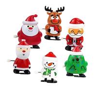 SOPOTUTU 6 Pièces Jouets à Remonter Noël Mini Père Noël Jouets Garçon Fille Créatifs Fête