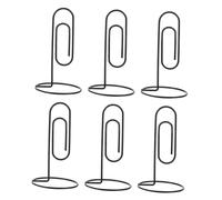SOPOTUTU 6 Pièces Porte-mémos Métalliques Style Scandinave Noir Supports Polyvalents pour Notes, Photos, Numéros de Table, Cartes de Menu et Affichages sur Bureau