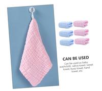 SOPOTUTU 6 pièces Pure Cotton Washcloths Soft Breathable Burp Cloths For Newborns Set