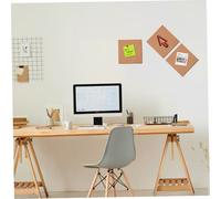 SOPOTUTU 6 Pièces Tableau Liège Mural Carré Épaisseur Panneau Message Autocollant Multifonction Bureau et Maison Tableau Affiche Mémo Naturel Combinable