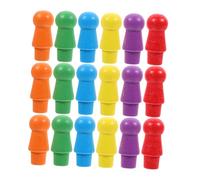 SOPOTUTU 60 Pièces Jeu Échecs Bois Coloré Pièces Éducatives pour Jeu de Plateau Portable Surface Lisse et Toucher Agréable Accessoires Stables et pour Parties