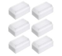 SOPOTUTU 6pcs Brosses de Bain Sensorielles pour Tout-petits en Éponge Blanche, Double Face Polyvalente pour Nettoyage Doux et Massage la Maison Éducation Précoce