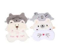 SOPOTUTU 6pièces Lot De Masques De Sommeil Cartoon Doux Et Léger Cache-yeux Respirant Et Confortable Pour Nuit Sieste Et Voyage Pour Étudiants Et Bureaux