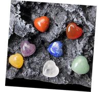 SOPOTUTU 7 pièces Chakras Forme de Cœur de Yoga Colorées de Cristaux Naturels pour et Relaxation