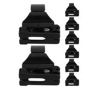 SOPOTUTU 8 Pièces Clips de Tuba Noirs à Dégagement Rapide Support pour Maintien Tuba et Fixation Masque de Plongée Clip Antidérapant Plastique pour Plongée et Snorkeling