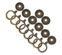 SOPOTUTU 8 Pièces Poignées de Tiroir Alliage de Zinc Vintage Anneaux Ronds pour Meubles Finition Bronze Antique Poignée à Trou Unique pour Commode et Armoire Style Européen