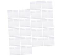 SOPOTUTU 80 pièces Supports Détiquettes PVC Porte Étiquette Prix Clips avec Double Crochet pour Rayonnage de Magasin Affichage Prix Facile à Insérer et Fixation sans Outil