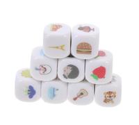 SOPOTUTU 9 Pièces Cubes de Jeu de pour Dés Portables pour Développement et Créativité Jeu de Plateau avec Sac Velours Accessoires Ludiques Polyvalents pour Maison et Fête