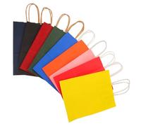 SOPOTUTU 90 Pièces Sacs Papier Kraft avec Poignées Sacs Cadeaux Petit Format pour Fête et Mariage et Vente à Emporter Multi-couleurs Résistants et Faciles à Transporter