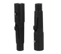 SOPOTUTU Adaptateur de tige de nettoyage fileté 2pcs pour balai, embout de remplacement compact en plastique noir, idéal pour nettoyage domestique