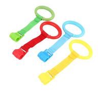 SOPOTUTU Anneaux de Traction Debout pour Bébé 4pcs en Plastique Sangle Tressée Ergonomique, Accessoires Sains pour Lit Bébé à Usage Domestique