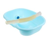 SOPOTUTU Bac à Shampoing Portable pour Personnes Alitées, Grand Lavabo pour Cheveux au Lit, Plastique Léger Vert Clair Tube Long, pour Adultes, Garçon et Filles, Femmes Enceintes et Soins