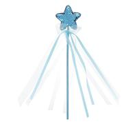 SOPOTUTU Baguette Magique D'étoile Bleue à Paillettes avec Ruban - Accessoire de Déguisement pour Fête d'anniversaire Fille - Léger et Portable pour Jeux de Rôle et Spectacles