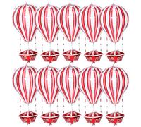 SOPOTUTU Ballons Aluminium Montgolfière à Air Chaud 10 Pcs Rouge 30 CM pour Décoration Fête Anniversaire Garçon et Filles Shower Fourniture Festive