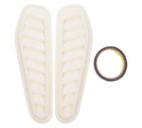 SOPOTUTU Bande Décorative pour Flux D'air de Capot de Voiture en Plastique Blanc, Facile à Utiliser et Résistante, pour Modification et Décoration Automobile