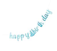 SOPOTUTU Bannière an Bleu Pré-cordée Décoration Guirlande Joyeux Anniversaire pour Fête Garçon Fille Fille Fanions Suspendus pour Garçon et Fond Muraux