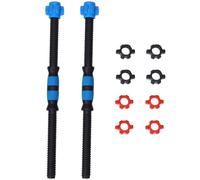 SOPOTUTU Barre Haltères de Connexion Bleue avec Écrous Rouges et Noirs Tige de Musculation Antidérapante pour Équipement de Fitness Maison Remplacement Robuste pour Entraînement de Force