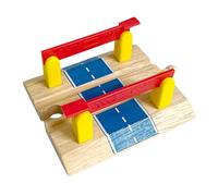 SOPOTUTU Barrière de Voie Ferrée Bois Modèle Décoratif pour Train Accessoire de Circuit DIY Éducatif pour Créant Scènes Ferroviaires Réalistes