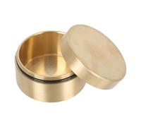SOPOTUTU Boîte à Pilules En Laiton Petit Format, Boîte Étanche Anti-poussière Et Humidité, Rangement Rond Multifonction Pour Bijoux Et, Coffret Solide Pour Bureau Et Voyage