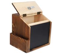 SOPOTUTU Boîte de Donation Murale Bois avec Serrure Sécurisée Boîte à Suggestions Verrouillable Polyvalente pour Collecte Vote et Commentaires Installation Facile avec Fixation Murale