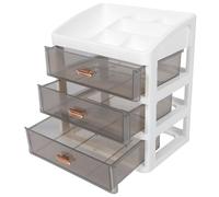 SOPOTUTU Boîte de Rangement à Tiroirs pour Cosmétiques et Accessoires Organisateur de Bureau Transparent Multi Usage pour Salle de Bain et Chambre Design Simple et Élégant Capacité Moyenne