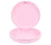 SOPOTUTU Boîte de Rangement Portable pour Protège-dents avec Aimant Boîte Anti-poussière et Silicone pour Appareil Dentaire Prothèses et Bagues Couleur Rose Sakura