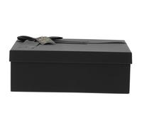 SOPOTUTU Boîte Présent En Papier Kraft 28x19x8 Cm Nœud, Boîte Plate Pour Emballages Présents, Coffret Léger Et Solide, Pour Cosmétiques, Occasions Festives Et Rangement Pratique