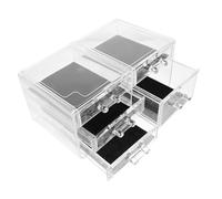 SOPOTUTU Boîte Rangement Cosmétique Transparente avec Tiroir Organisateur Maquillage Empilable Grand Stockage pour Salle de Bain et Chambre Structure Robuste et Design Élégant