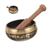 SOPOTUTU Bol Chantant Tibétain Vintage avec Bâtonnet Bol de pour Yoga et Relaxation Style Aléatoire Adapté à Accessoire Sonore pour Ambiance Paisible