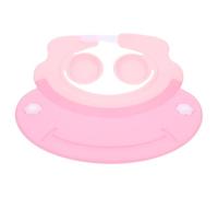 SOPOTUTU Bonnet Bain Garçon Fille Imperméable Silicone Réglable Chapeau Protecteur Yeux et Oreilles Couvre-cheveux Doux pour Shampooing Garçon Fille Rose Adorable