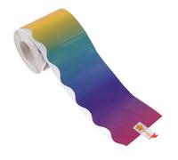 SOPOTUTU Bordure Autocollante Dégradé Arc-ciel pour Décoration Scolaire et Tableau Stickers Décoratifs Muraux pour Tableau Affichage et Créatifs