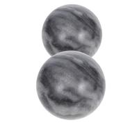 SOPOTUTU Boules De Baoding En Jade Naturel 2 Pièces 5 Cm Pour Massage Des Mains Exercices De Bien-être Relaxation Anti-stress Contemplation Portables Pour Adultes