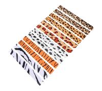 SOPOTUTU Bracelets à Claquer Animaux Motifs Léopard et Zèbre, Lot de 12 Pièces Colorées, Accessoires Décoratifs pour Fêtes et Jeux D’garçon et Filles, Bracelets Slap Élastiques Adaptés