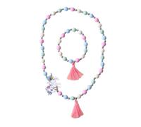 SOPOTUTU Bracelets Collier Perles Bois Colorées Garçon Fille Licorne Pendentif Jouet Cadeau Fille Garçon Occasions Spéciales Quotidiennes