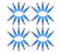 SOPOTUTU Brosse à Dents de Sécurité pour Doigt Lot de 50 Pièces avec Poils Souples en Pbt Bleu Brosses Courtes Antidérapantes pour Usage en Prison Camping et Voyages