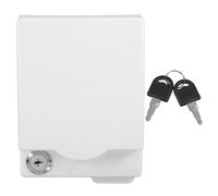 SOPOTUTU Cache-Prise Étanche 86 Type avec Verrou en Plastique Blanc Boîtier de Protection Mural Encastré pour Salle de Bain la Cuisine et Chambre Protège Prise Électrique Éclaboussures