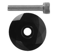 SOPOTUTU Capuchon de Direction Vélo en Aluminium 31,8 Mm avec Boulons Cache-vis Étanche pour Potence Couvercle Décoratif de Bol de Vélo Adapté VTT