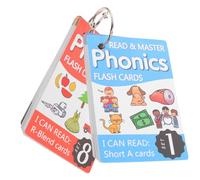 SOPOTUTU Cartes Apprentissage Phonétique pour Garçon Fille Cartes Éducatives Anglais avec Anneaux Métalliques Jeu de Mémoire et Reconnaissance des Mots pour Garçons et Filles